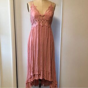 La Miel Blush Pink Mid Length Dress
